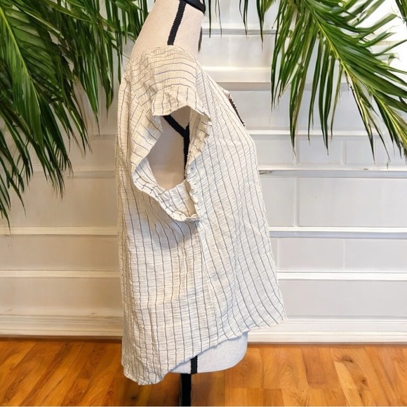 JOIE Striped Boho Tassel Tie Top - Medium - Picture 3 of 11